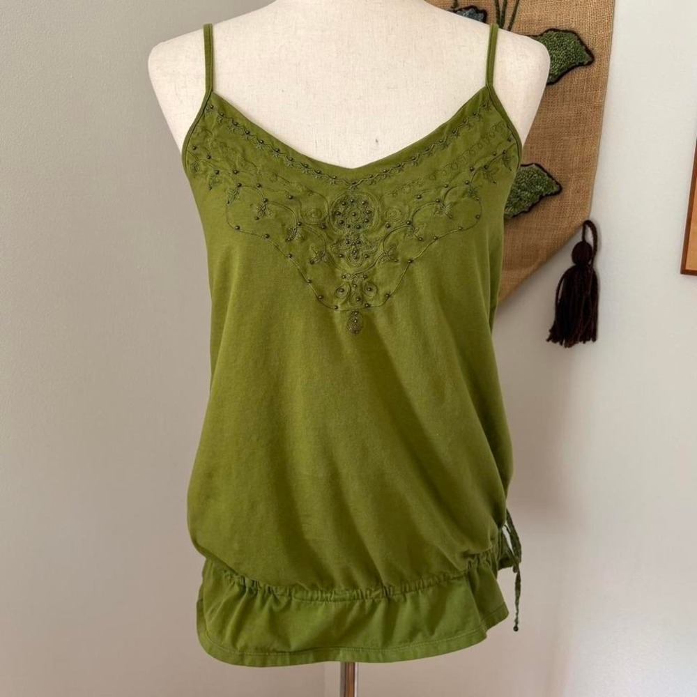 90s Embellished Green Tanktop